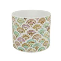 Bloempot Multi color keramiek 12 cm | 12 stuks