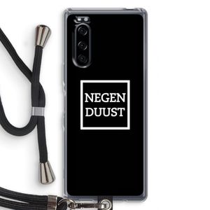 Negenduust black: Sony Xperia 5 Transparant Hoesje met koord