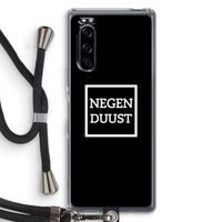 Negenduust black: Sony Xperia 5 Transparant Hoesje met koord