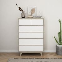Artistiq Ladekast 'Gonzalo' 118 x 80cm, kleur Naturel/Wit