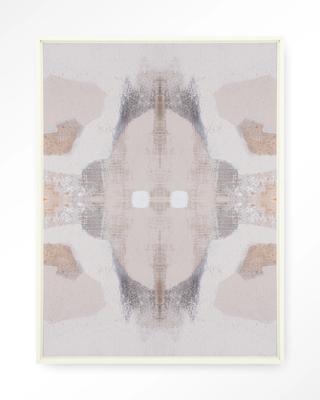 Urban Cotton Wandkleed 'Chiru Antelope' 145 x 190cm in Floating Frame - off white