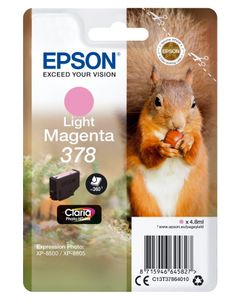 Epson inktcartridge 378, 360 pagina's, OEM C13T37864010, licht magenta