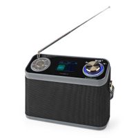 Nedis RDDB5200BK Dab+ Radio Tafelmodel Dab+ / Fm 2.4 " Kleurenscherm Batterij Gevoed / Netvoeding Digitaal 24 W Bluetooth® Koptelefoonoutput Wekker Slaaptimer Handgreep Zwart - thumbnail