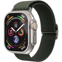 Vonmählen Woven Loop For Apple Watch 44 - 45 - 46 - 49mm One Size Silver/Olive