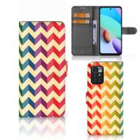 Xiaomi Redmi 10 | Telefoon Hoesje | Zigzag Multi Color