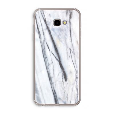 Gestreepte marmer: Samsung Galaxy J4 Plus Transparant Hoesje