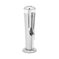 Sapdispenser - 3 L - koelsysteem - voor glazen tot 198 mm - met LED verlichting - zilver - Royal Catering