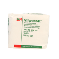 Vlieskompres 10 x 10cm 4-laags 100 Stuks