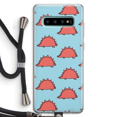 Dinosawrr: Samsung Galaxy S10 Plus Transparant Hoesje met koord