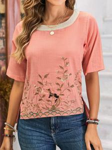 Loose Floral Casual Blouse