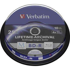 Verbatim 43825 M-Disc Blu-ray 25 GB 10 stuk(s) Spindel Bedrukbaar