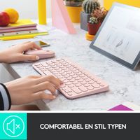 Logitech K380 Multi-Device toetsenbord Universeel Bluetooth QWERTY Engels, Italiaans Roze - thumbnail