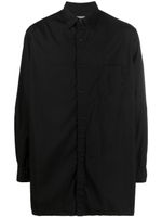 Yohji Yamamoto chemise à coupe longue - Noir