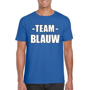 Team blauw shirt heren voor sportdag 2XL  -