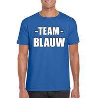 Team blauw shirt heren voor sportdag 2XL  - - thumbnail