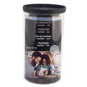 Voorraadpot/weckpot stapelbaar - Glas - 10 x 17,5 cm   -