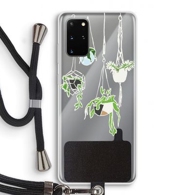 Hang In There: Samsung Galaxy S20 Plus Transparant Hoesje met koord