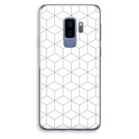 Zwart-witte kubussen: Samsung Galaxy S9 Plus Transparant Hoesje