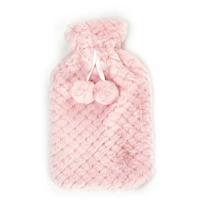 Giftdecor Warmwater kruik - 1.8 liter - pluche hoes in roze - winter kruiken - 22 x 35 cm