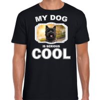 Honden liefhebber shirt Cairn terrier my dog is serious cool zwart voor heren - thumbnail