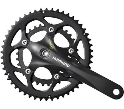 Shimano crankstel 2 x 9 speed road fc-rs345 175/50-34t octalink zwart