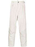 Moncler Grenoble pantalon en maille à détails nervurés - Gris