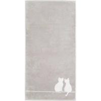 Cawö Cawö Cute Cats 6263 Badlaken 80x150 platin/wit Cawö Cawö Cute Cats 6263 Badlaken 80x150 platin/wit