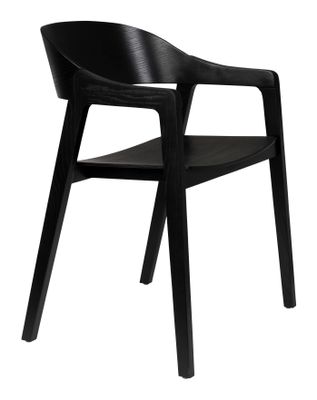 Dutchbone Eetkamerstoel 'Westlake' Beukenhout, kleur Zwart