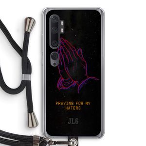 Praying For My Haters: Xiaomi Mi Note 10 Pro Transparant Hoesje met koord