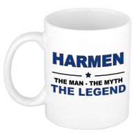 Harmen The man, The myth the legend collega kado mokken/bekers 300 ml