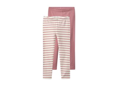 lupilu Set van 2 kinder thermoleggings (roze/wit, 98/104)