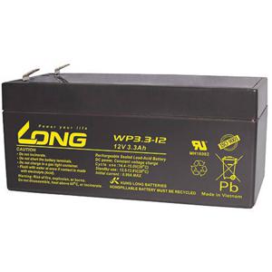 Long WP3.3-12 Loodaccu 12 V 3.3 Ah Loodvlies (AGM) (b x h x d) 134 x 65.5 x 67 mm Kabelschoen 4.8 mm Geringe zelfontlading, Onderhoudsvrij