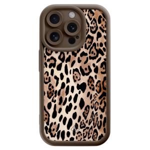 iPhone 13 Pro bruine case - Golden wildcat