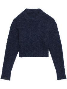AMI Paris pull nervuré à col rond - Bleu