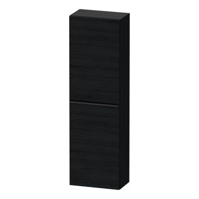 Hoge Kast Duravit D-Neo Kolomkast Wand 132 cm Rechtsdraaiend Mat Eiken Zwart Duravit