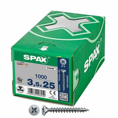 Schroefdoos SPAX Wirox Z2 Platte kop 3,5 x 25 mm 1000 Unidades