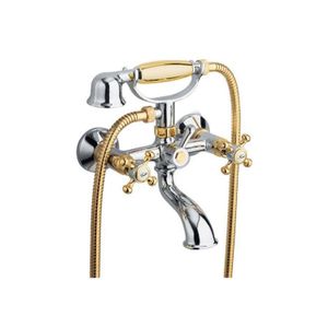 Badmengkraan Sapho Antea met Handdouche 2-knop 11 cm Chroom / Goud Sapho