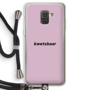 kwetsbaar: Samsung Galaxy A8 (2018) Transparant Hoesje met koord