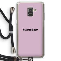 kwetsbaar: Samsung Galaxy A8 (2018) Transparant Hoesje met koord