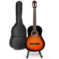 MAX SoloArt klassieke akoestische gitaar met gitaarstandaard -