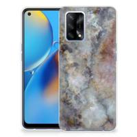 OPPO A74 4G | TPU | Siliconen hoesje | Marmer Grijs