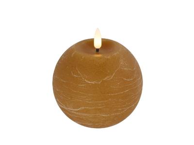 Ledkaars Lyon ro 10x10x11 cm amber - Countryfield