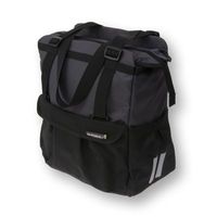 Basil shopper xl - sportieve en trendy fietstas voor boodschappen en strand, zwart/antraciet, 20l