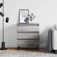 Dressoir 60x35x70 cm bewerkt hout grijs sonoma eikenkleurig