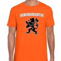 Scheidsrechter met leeuw oranje t-shirt Holland / Nederland supporter EK/ WK voor heren - thumbnail