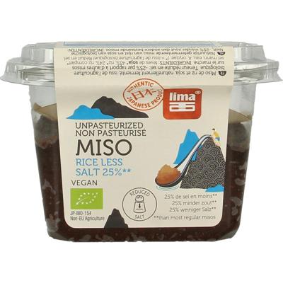 Lima Brown rice ongepasteuriseerd 25% minder zout bio