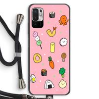 Happy bento friends: Xiaomi Redmi Note 10 5G Transparant Hoesje met koord