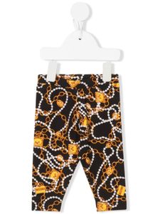 Moschino Kids legging à détails contrastants - Noir