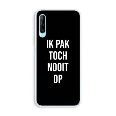 Ik pak nooit op - Zwart: Huawei P Smart Pro Transparant Hoesje