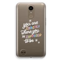 Right Place: LG K10 (2017) Transparant Hoesje